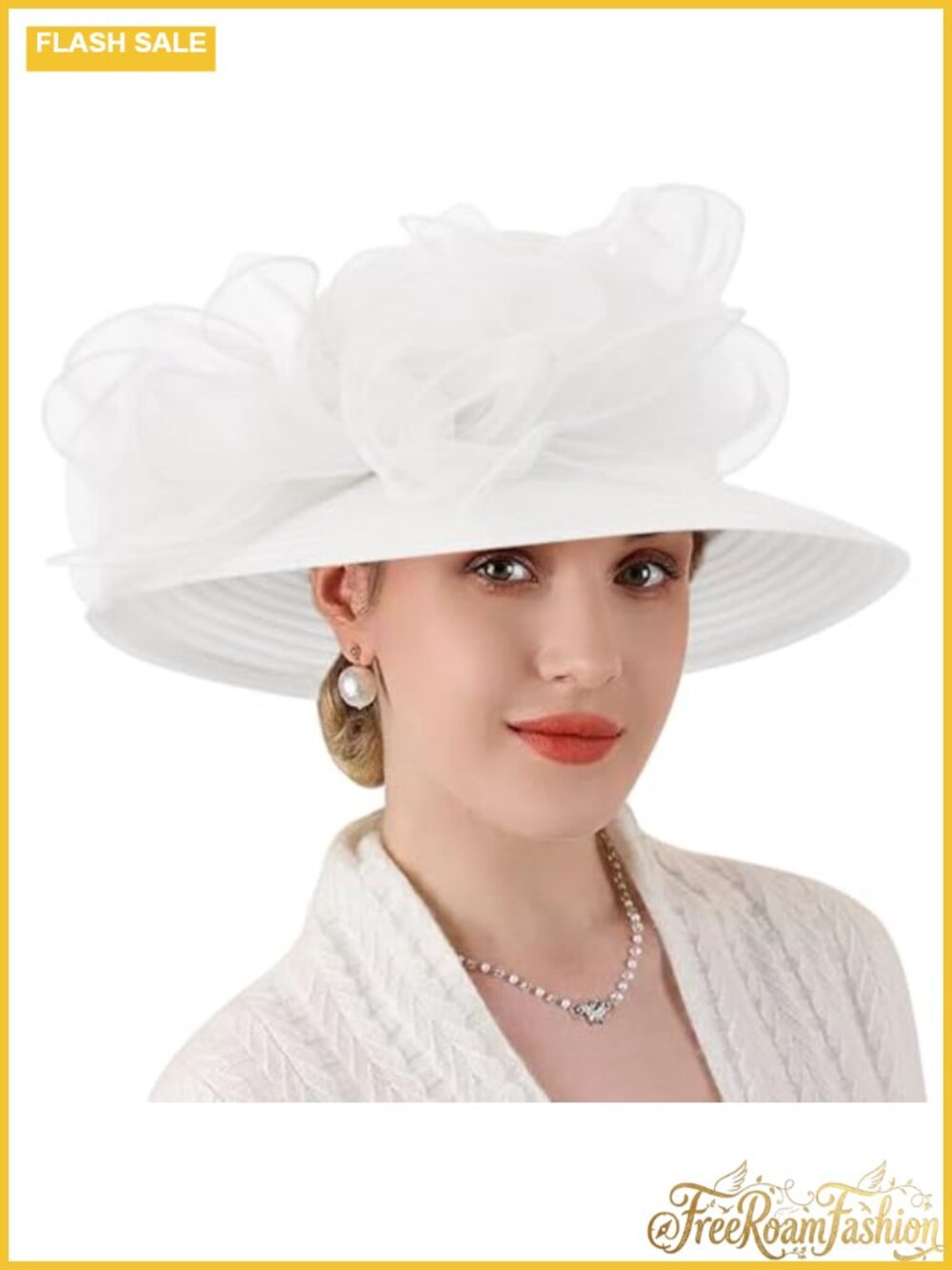 Organza Bowknot Bridal Fascinator Derby Cloche Church Hat